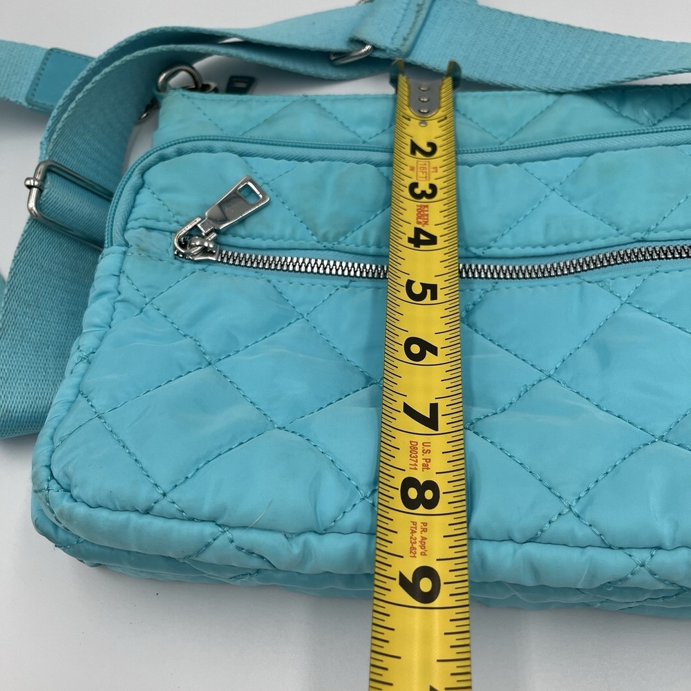 I.N.C. INTERNATIONAL CONCEPTS Margeauxx Quilted Crossbody Aqua Blue Summer Vacay - Picture 12 of 12